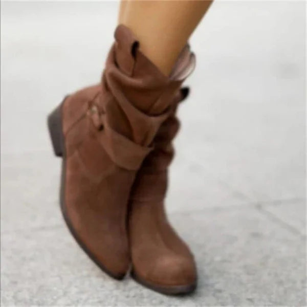 Bottes décontractées à talon bas