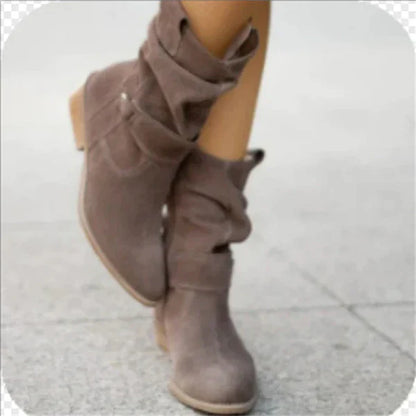 Bottes décontractées à talon bas