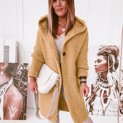 Veste d'hiver douillette Cardigan à manches longues avec boutons