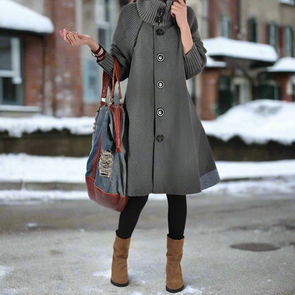 Manteau d'hiver élégant Mélange de laine Longueur genou