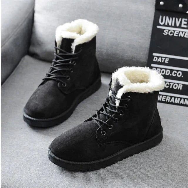 Paire de bottes d'hiver chaudes pour femmes et hommes