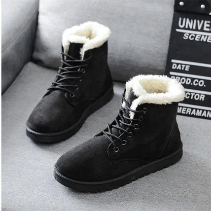 Paire de bottes d'hiver chaudes pour femmes et hommes