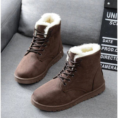 Paire de bottes d'hiver chaudes pour femmes et hommes