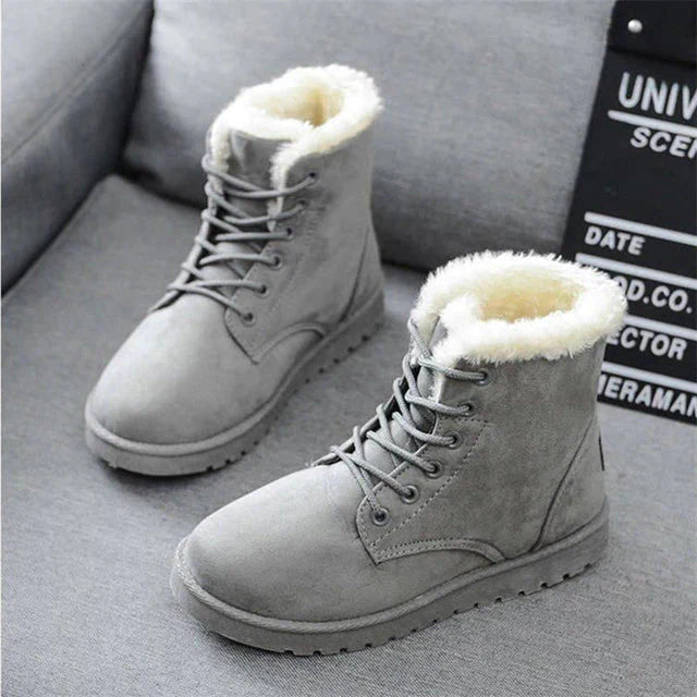 Paire de bottes d'hiver chaudes pour femmes et hommes