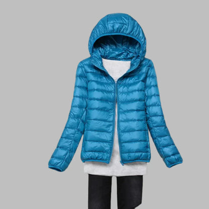 Doudoune légère femme avec capuche pliable