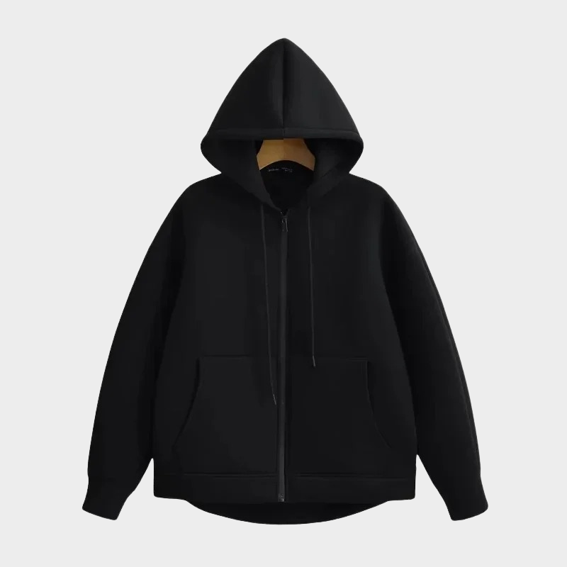 Veste à capuche classique en pur coton