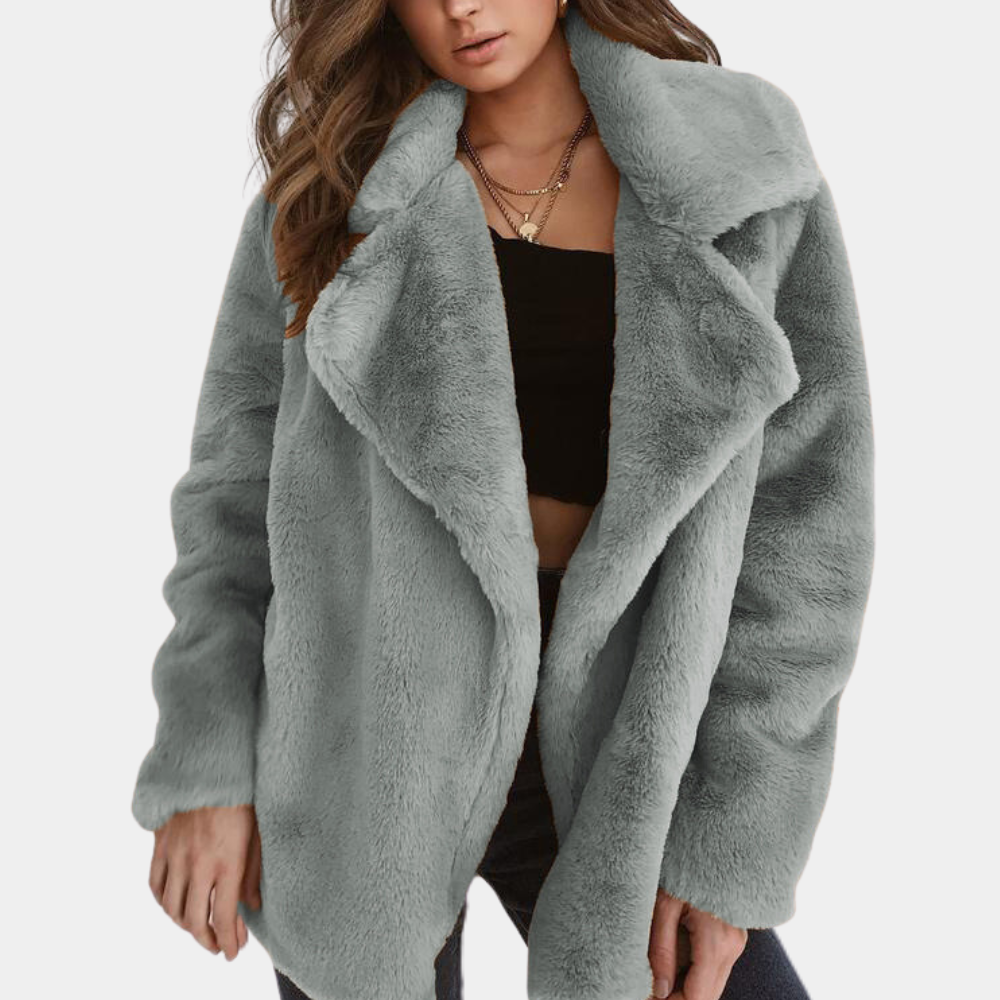 Manteau d'hiver en peluche doux pour femmes