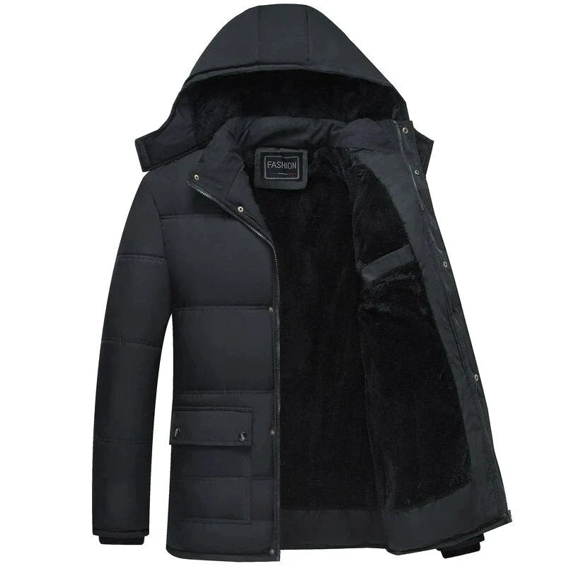 Veste d'hiver matelassée avec capuche