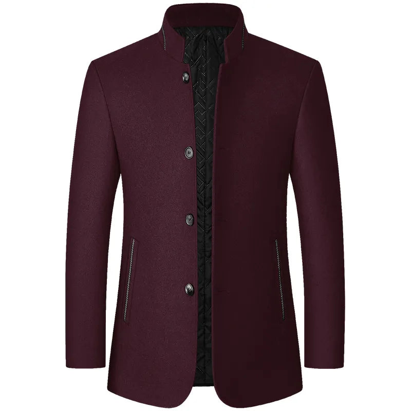 Veste d'hiver homme en laine mélangée chaude