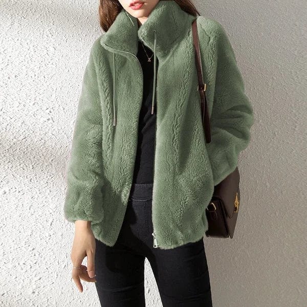 Praktische Winterjacke Mit Reißverschluss - IdealeKleiden