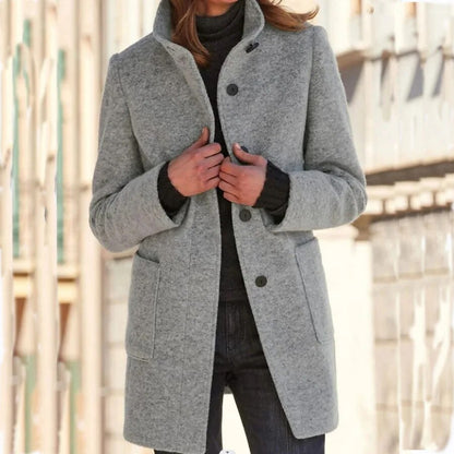 Stylisher Wollwintermantel - IdealeKleiden