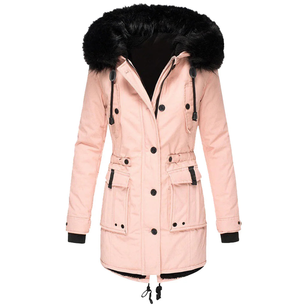 Manteau d'hiver femme Capuche Chaud Élégant