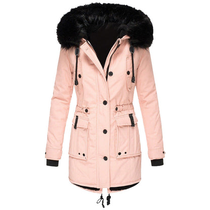 Manteau d'hiver stylé avec capuche et taille