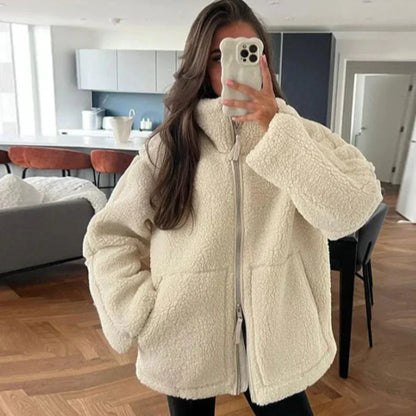 Weiche Damenwolljacke Gemütlich - IdealeKleiden