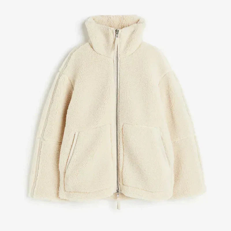 Warme Sherpa Jacke Damen Zip - IdealeKleiden