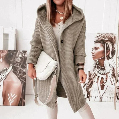 Cardigan douillet à capuche Ample
