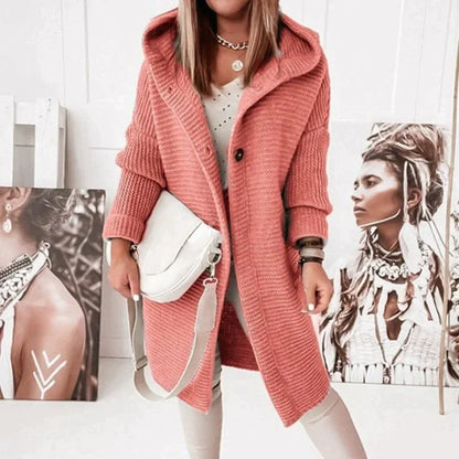 Cardigan douillet à capuche Ample
