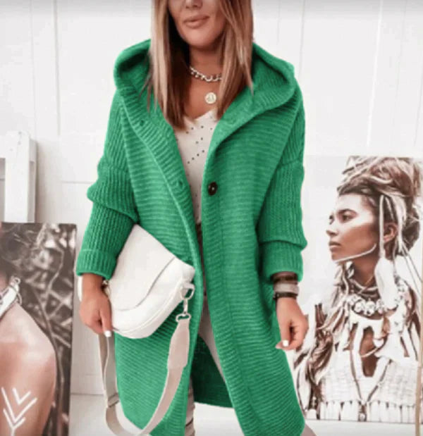 Cardigan douillet à capuche Ample