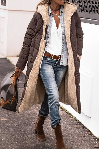 Manteau d'hiver matelassé doux pour femme