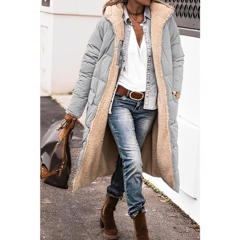 Manteau d'hiver matelassé doux pour femme