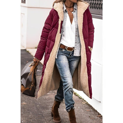 Manteau d'hiver matelassé doux pour femme