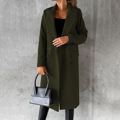Veste d'hiver chaude élégante pour femme noire