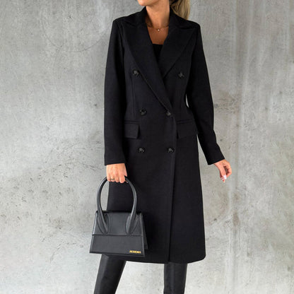 Veste d'hiver chaude élégante pour femme noire