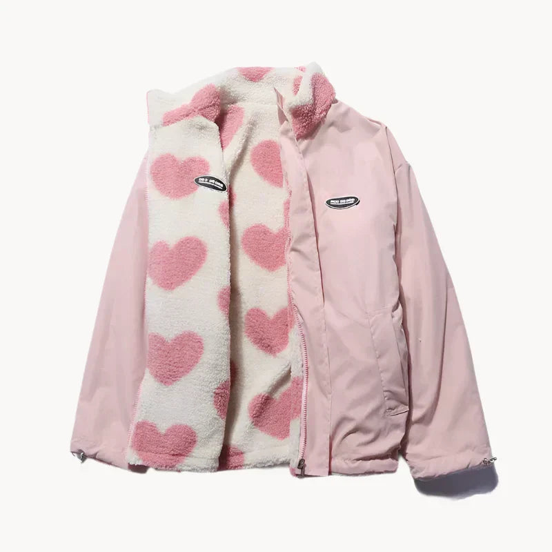 Manteau pour femme motif cœur tendance