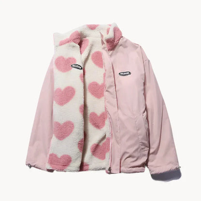 Manteau pour femme motif cœur tendance
