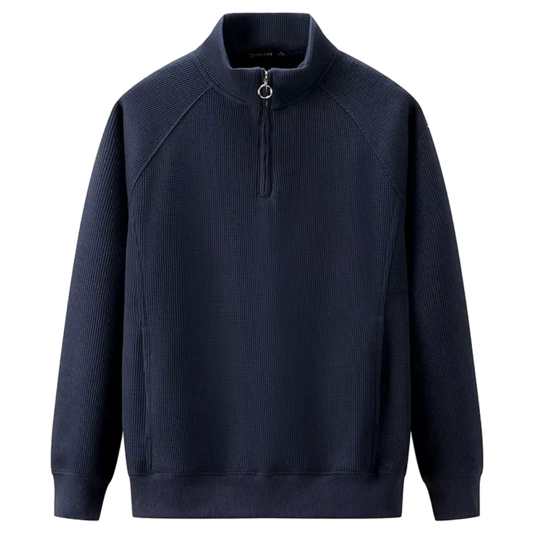 Sweat-shirt confortable avec demi-zip