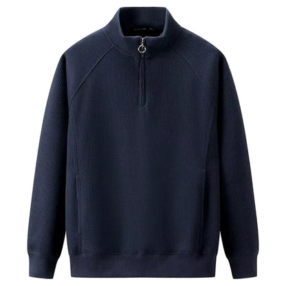 Sweat-shirt confortable avec demi-zip