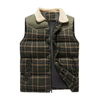 Gilet en cuir pour homme, style randonnée