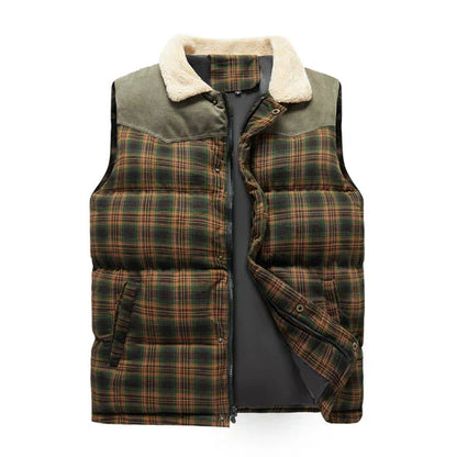 Gilet en cuir pour homme, style randonnée