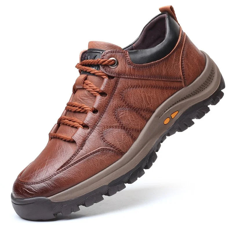Chaussures de randonnée homme imperméables en cuir pour l'extérieur
