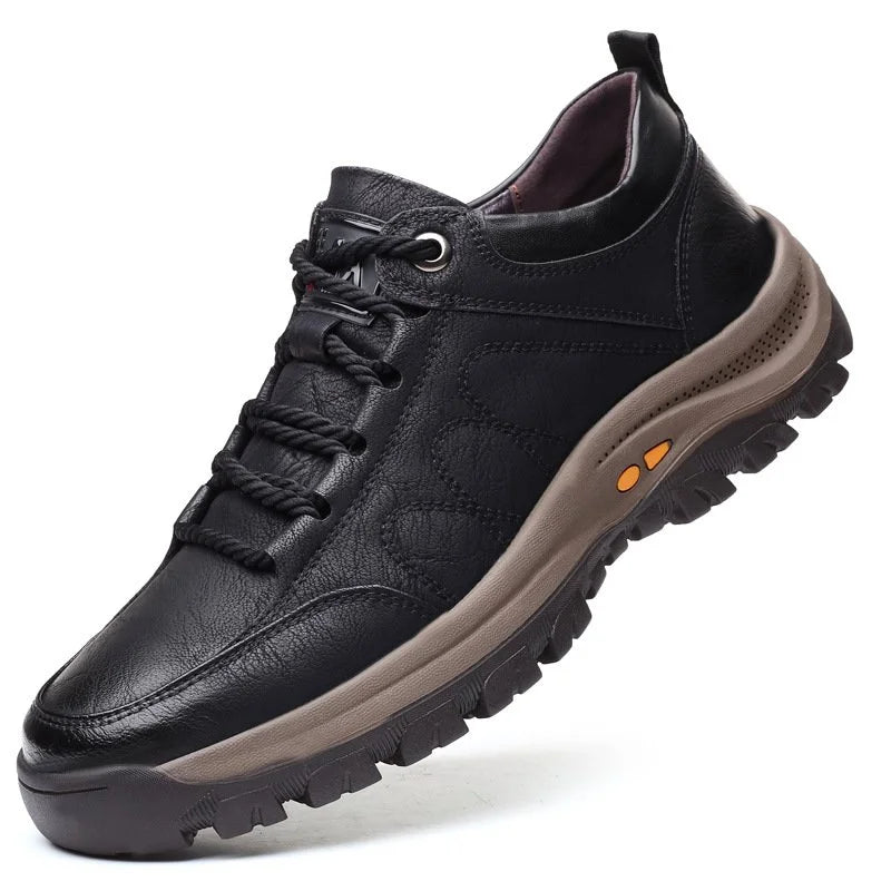 Wanderschuhe Herren Wasserdicht Leder Outdoor Schuhe - IdealeKleiden
