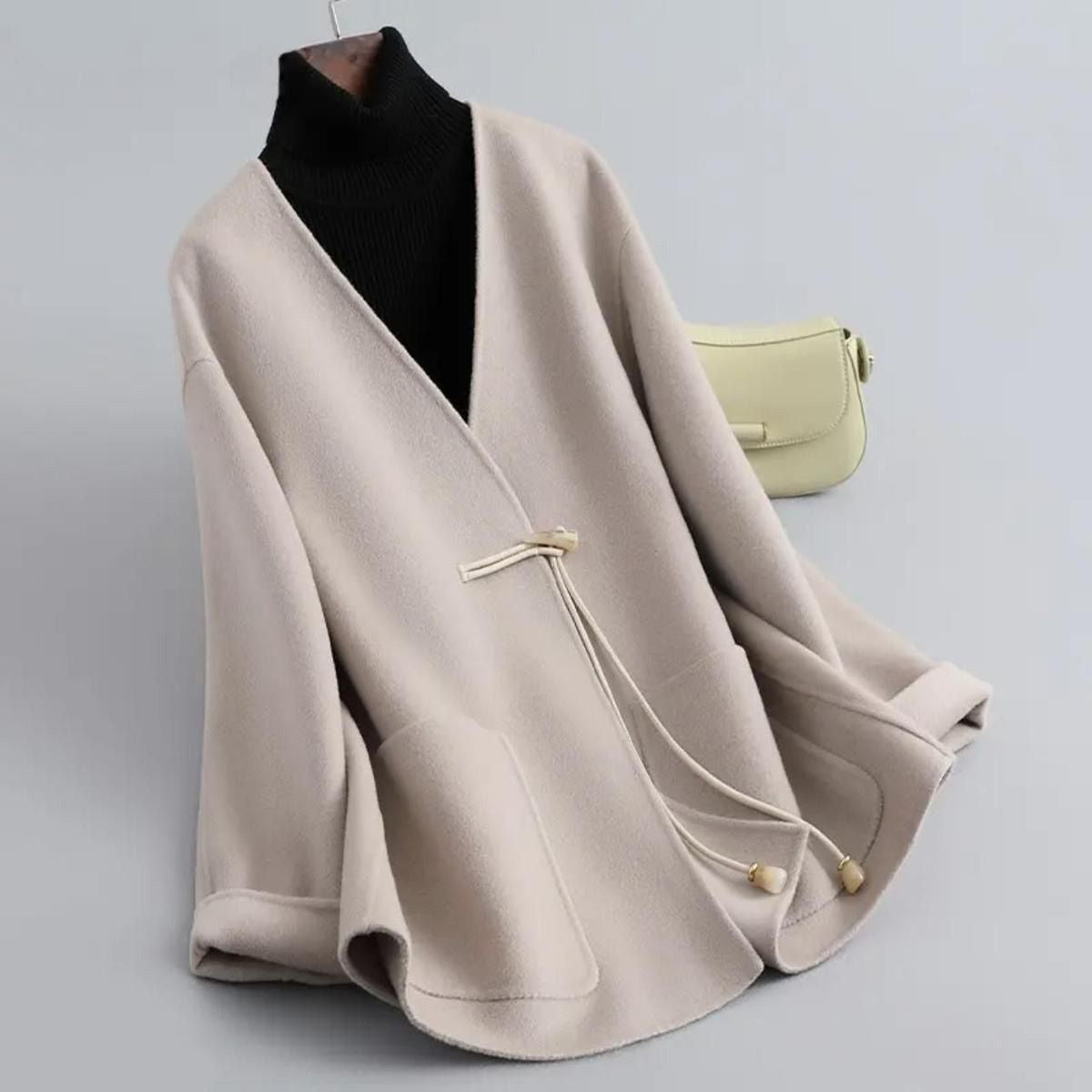 Manteau élégant pour femme en laine douce