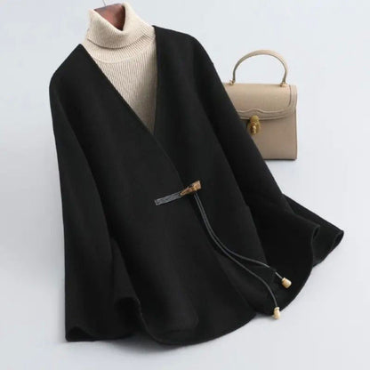 Manteau élégant pour femme en laine douce