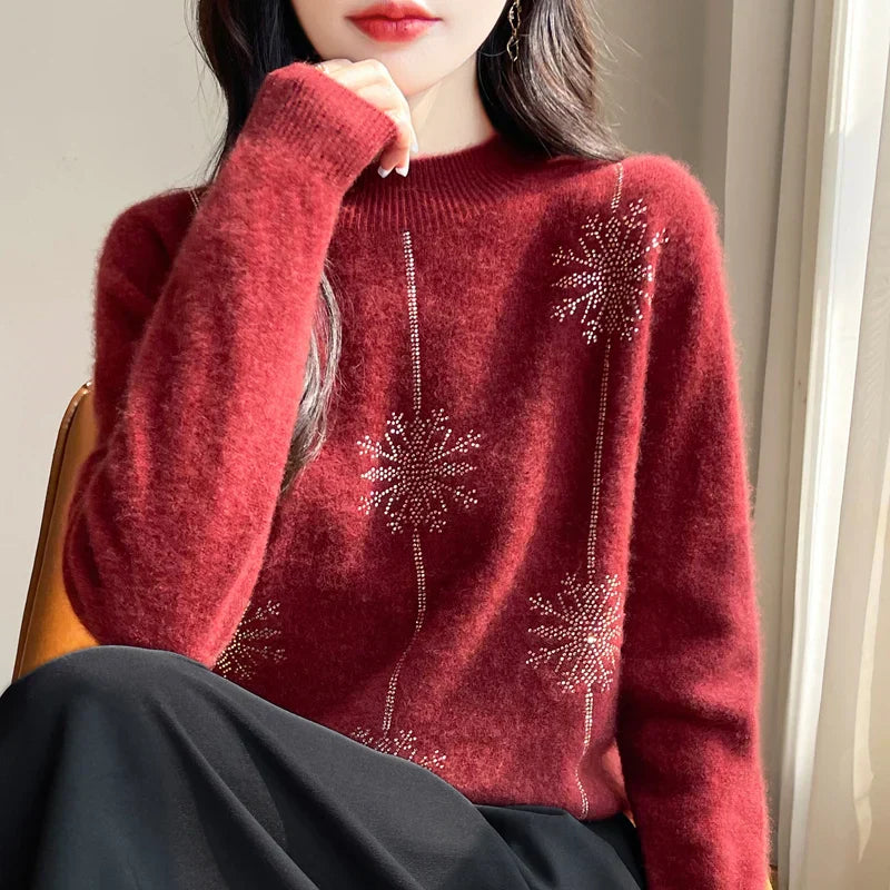 Pull en tricot doux et chaud pour femme