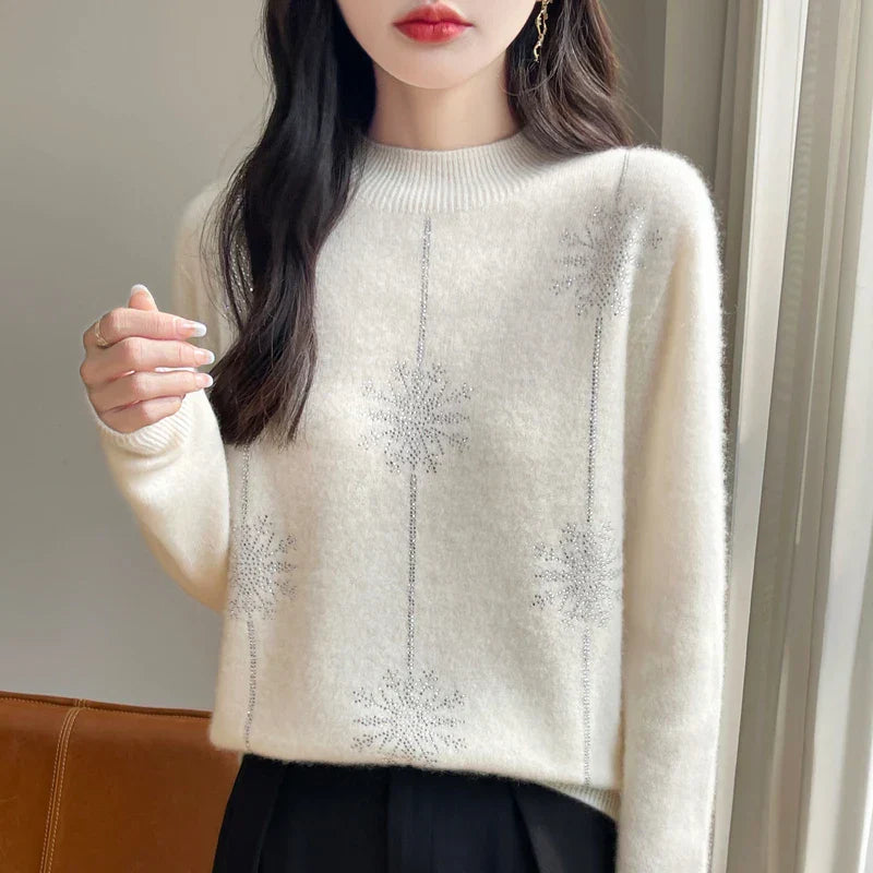 Damen Pullover Weich Warm Winter - IdealeKleiden