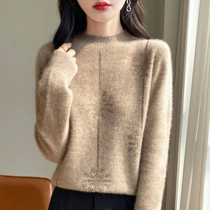 Pull en tricot doux et chaud pour femme