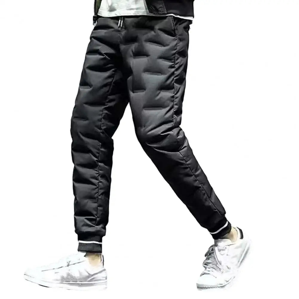 Pantalon de jogging confortable pour homme en coton avec duvet