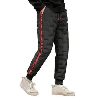 Pantalon de jogging confortable pour homme en coton avec duvet