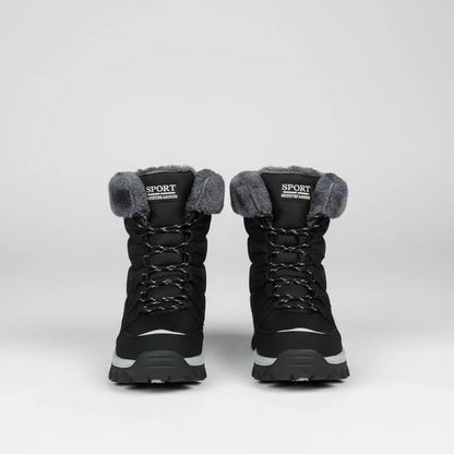 Bottes d'hiver imperméables pour femmes, doublées de fourrure, chaudes
