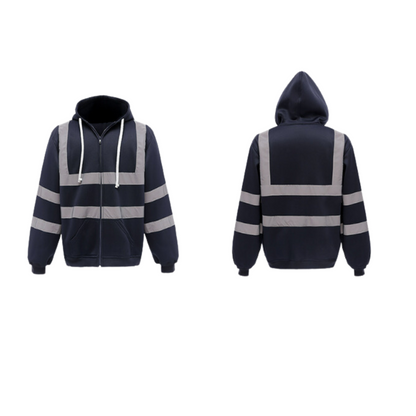 Veste de sécurité réfléchissante pour homme avec capuche