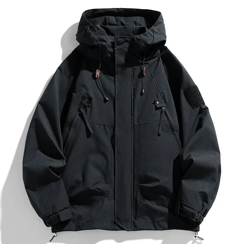 Herren Windbreaker Kapuze Wasserdicht - IdealeKleiden