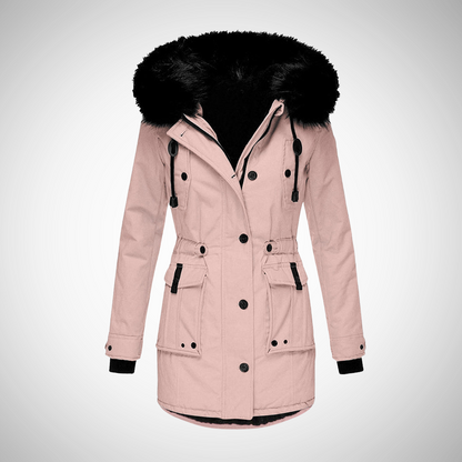 Doudoune imperméable à capuche pour femme