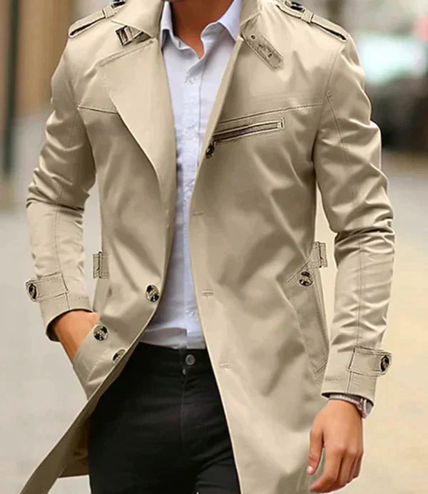 Eleganter Herren-Trenchcoat Classic Stil - IdealeKleiden