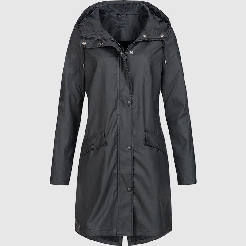 Frauen Regenjacke Stilvoll Kapuzenjacke - IdealeKleiden