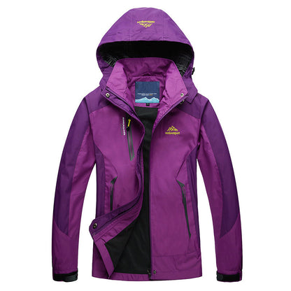 Veste de randonnée sport imperméable à capuche pour femme