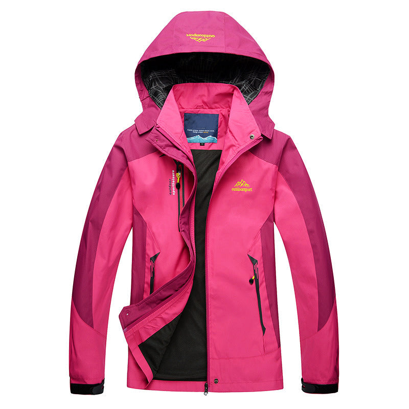 Veste de randonnée sport imperméable à capuche pour femme
